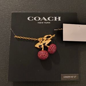 Coach cherry necklace